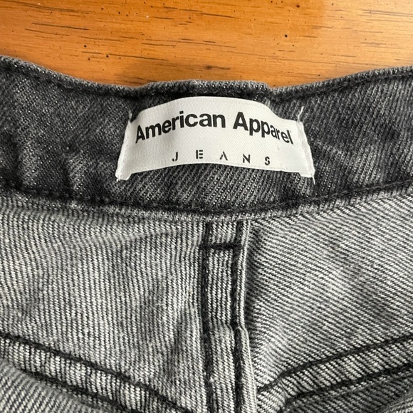 American Apparel High Waist Black Jean Short - Picture 4 of 5